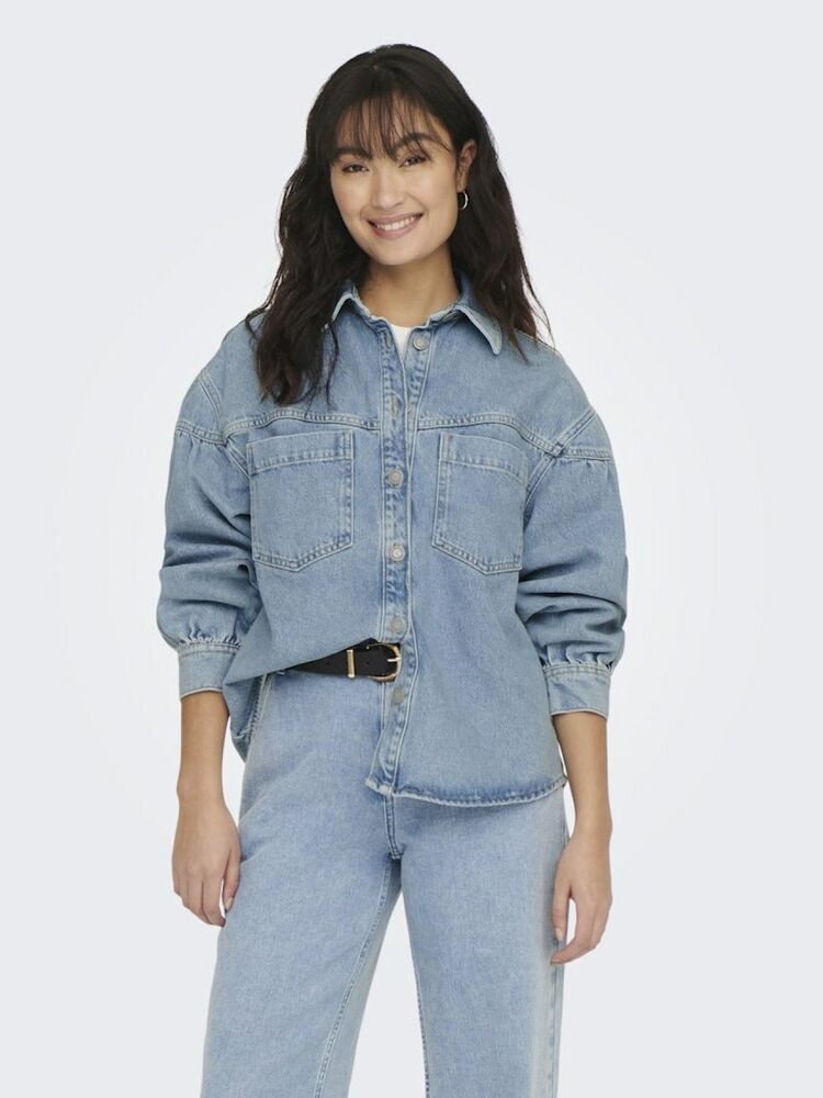 Only Annı Kadın Jean Gömlek 15284611 - 5