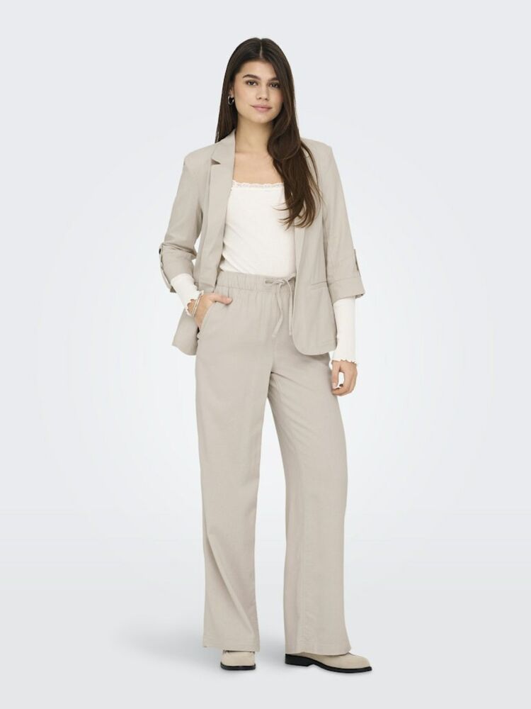 Only Caro Loose Fit Keten Viscos Kadın Pantolon 15291807 - 5
