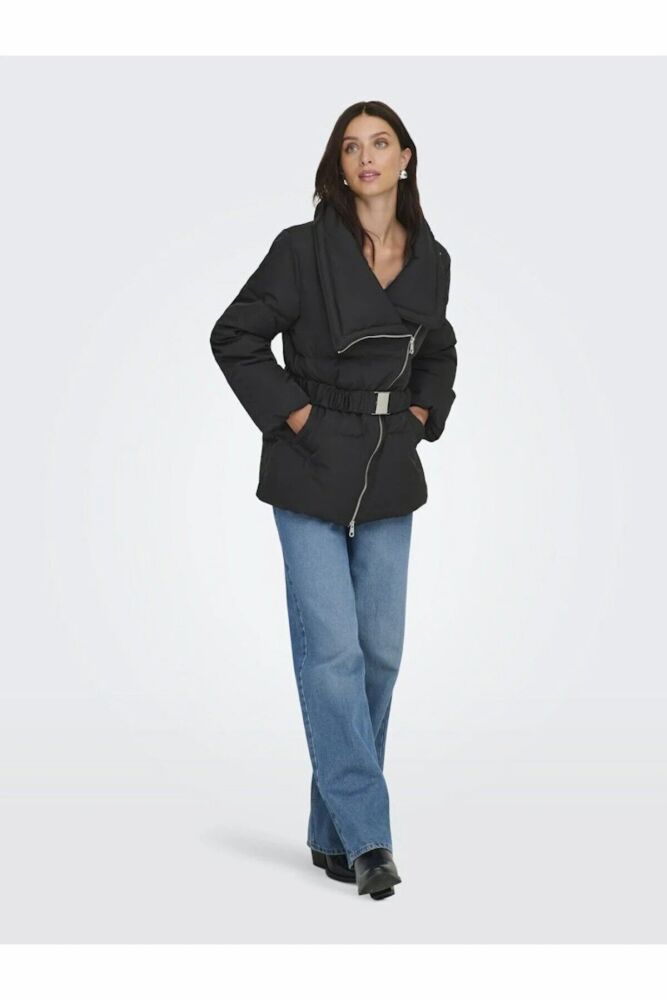 Only Chıka Lıfe Belted Puffer Kadın Ceket 15356918 (1)