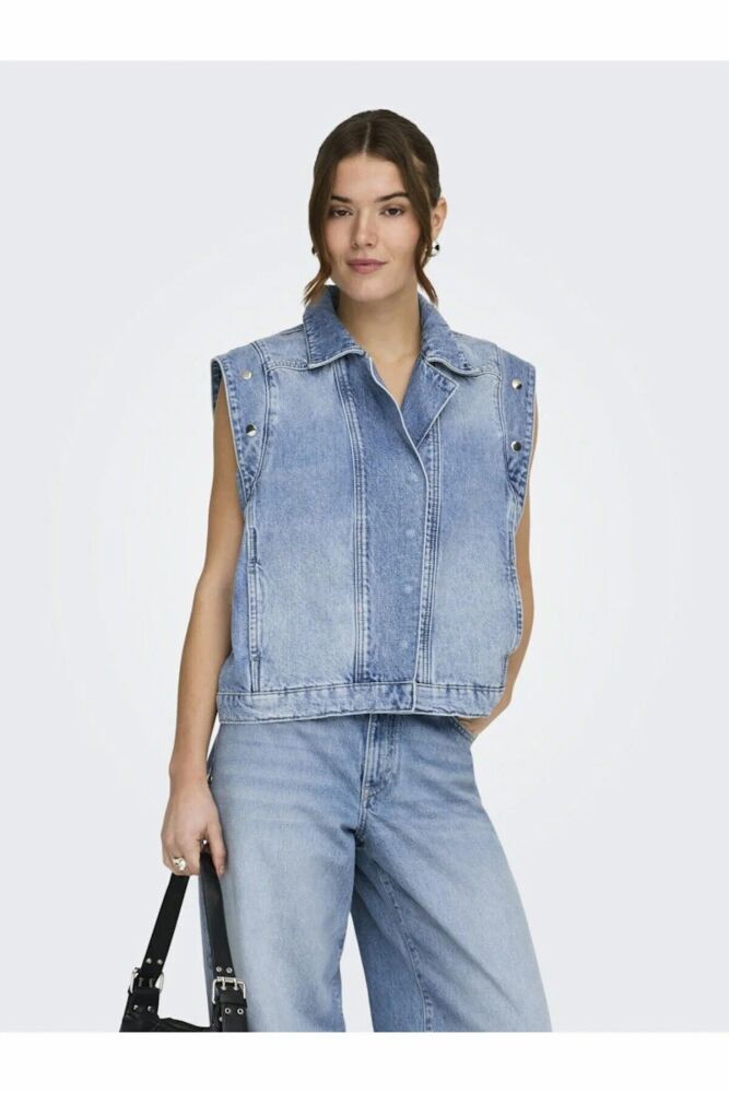 Only Fınley Kadın Jean Yelek 15364325 (1)