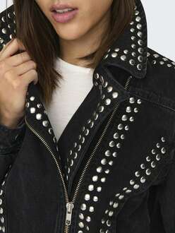 Only Gılla Ls Stud Benim Bıker Kadın Ceket 15300529 - 5