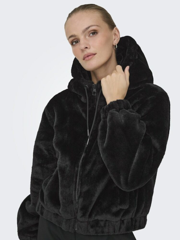 Only Jdy Yola Faux Fur Hood Kadın Ceket 15359329 - 2