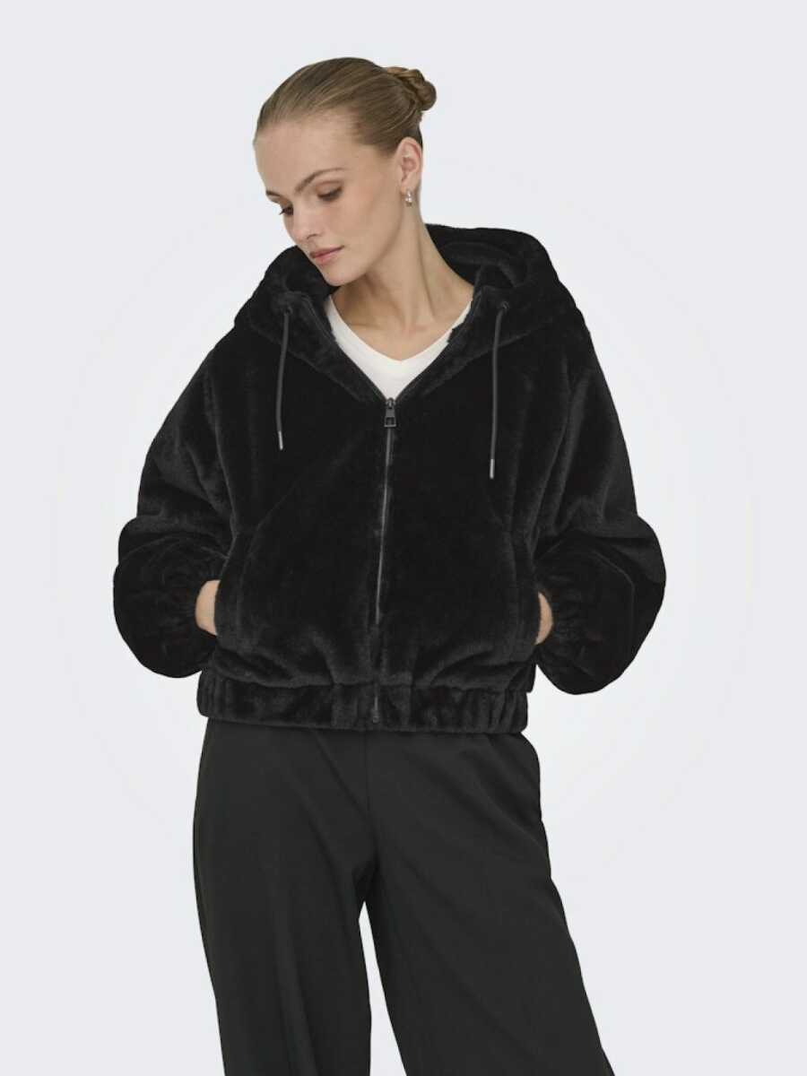Only Jdy Yola Faux Fur Hood Kadın Ceket 15359329