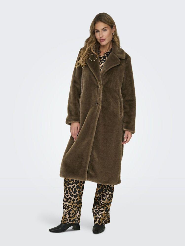 Only Meagan Fur Kadın Uzun Mont 15326004 - 3