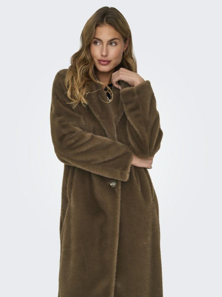 Only Meagan Fur Kadın Uzun Mont 15326004 - 5