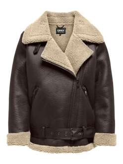 Only New Lıs Faux Leather Avıtor Kadın Ceket 15300262 - 1