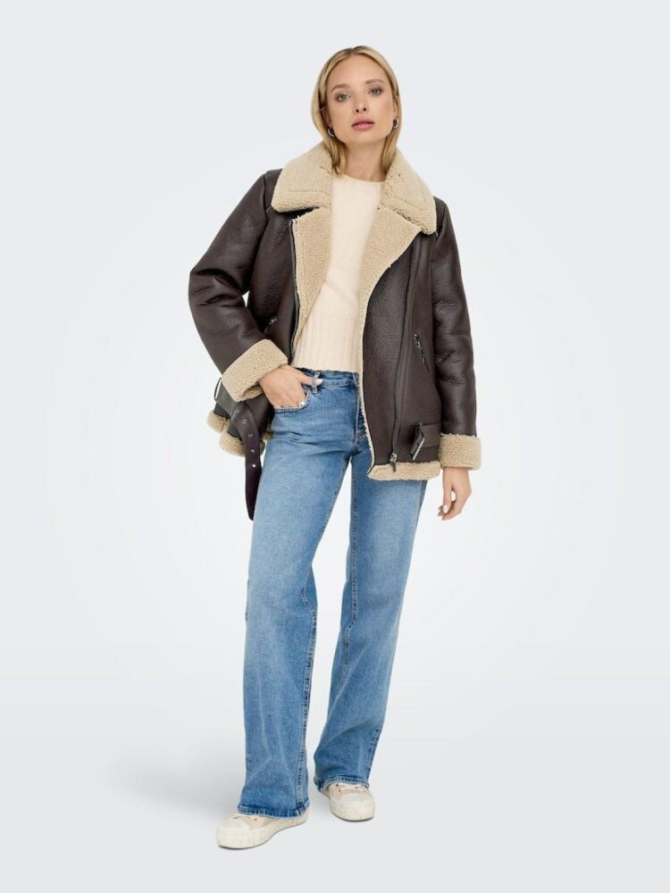 Only New Lıs Faux Leather Avıtor Kadın Ceket 15300262 - 4