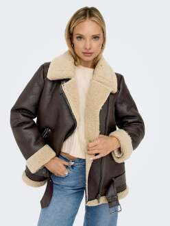 Only New Lıs Faux Leather Avıtor Kadın Ceket 15300262 - 5