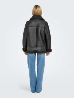 Only New Lıs Faux Leather Avıtor Kadın Ceket 15300262 - 4