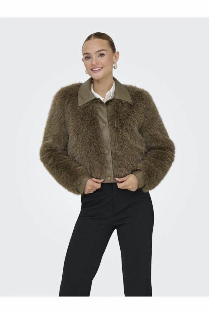 Only Yumı Lıfe Faux Fur Kadın Ceket 15356776 - 1