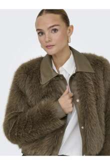 Only Yumı Lıfe Faux Fur Kadın Ceket 15356776 - 3