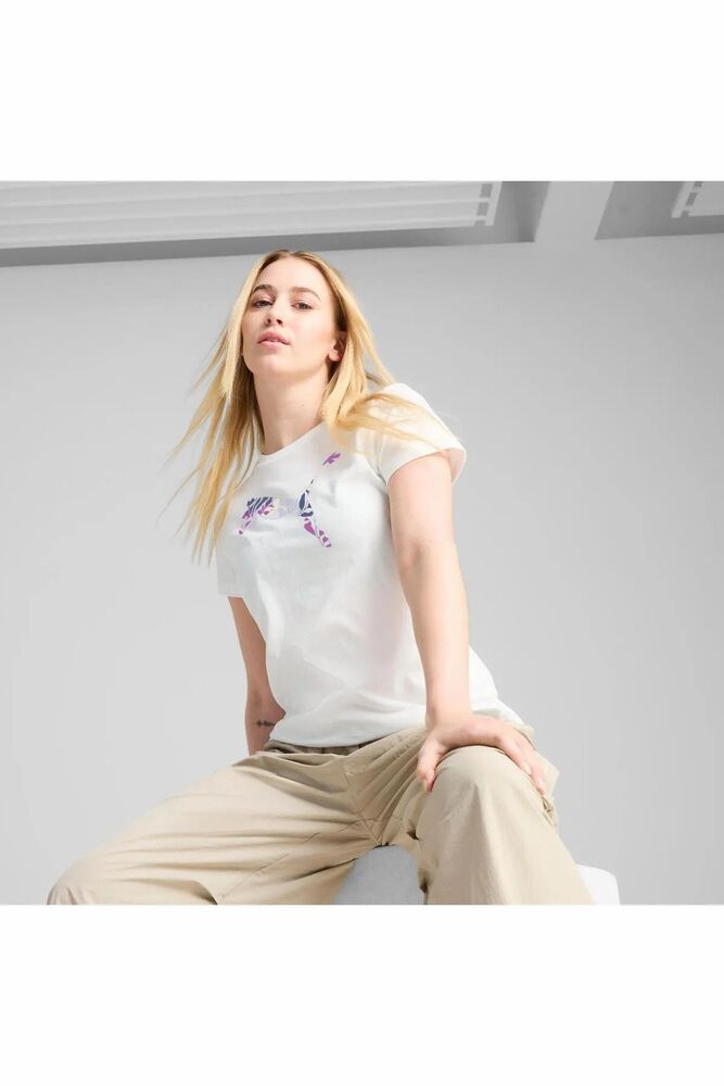 Puma Graphıcs Floral Cat Logo Kadın Tişört 68508102 - 3