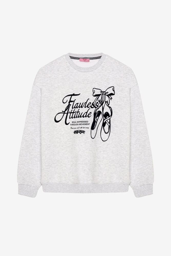 Quzu Baskı Detaylı Kadın Sweatshirt