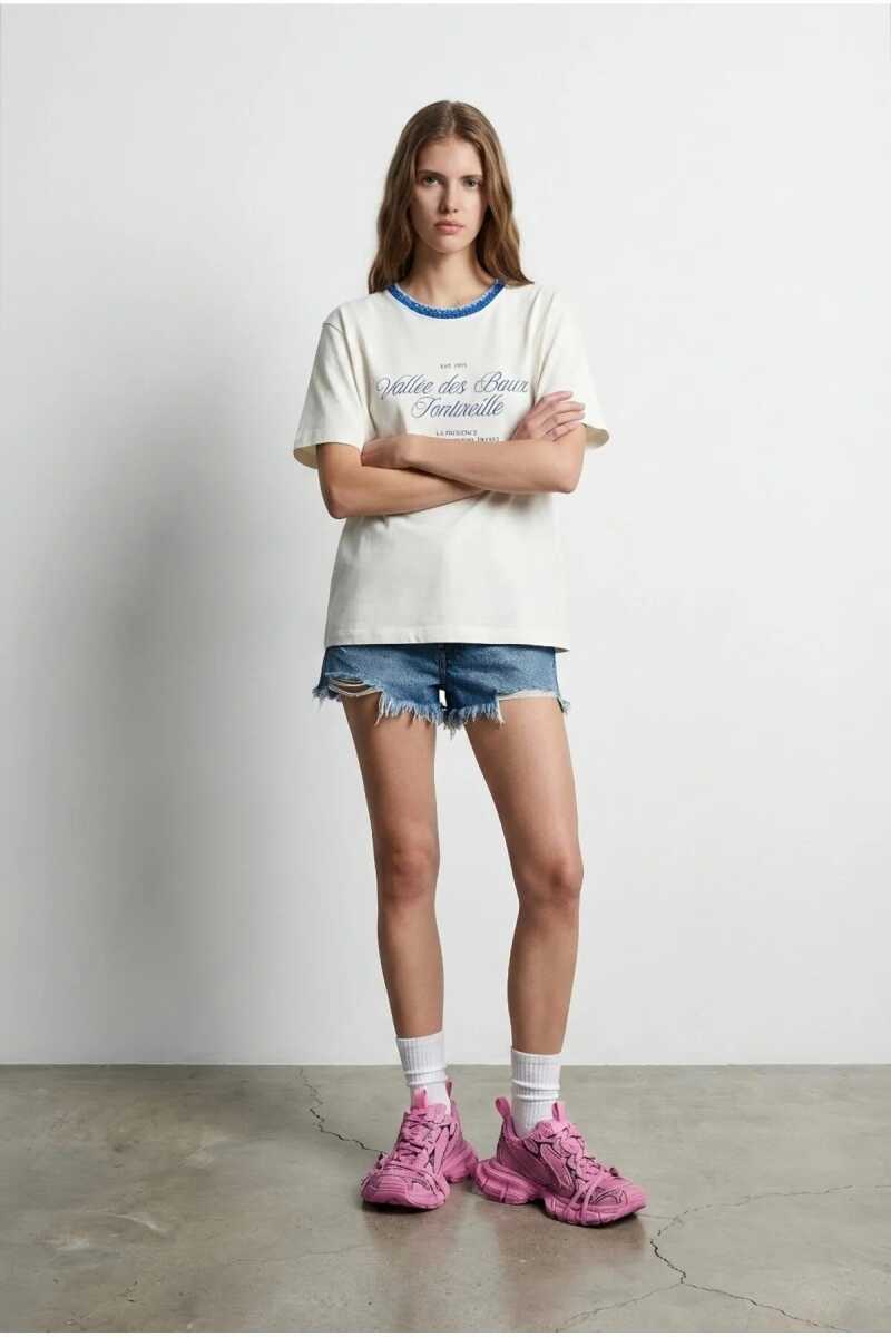 Quzu Baskı Detaylı Kadın T-shirt