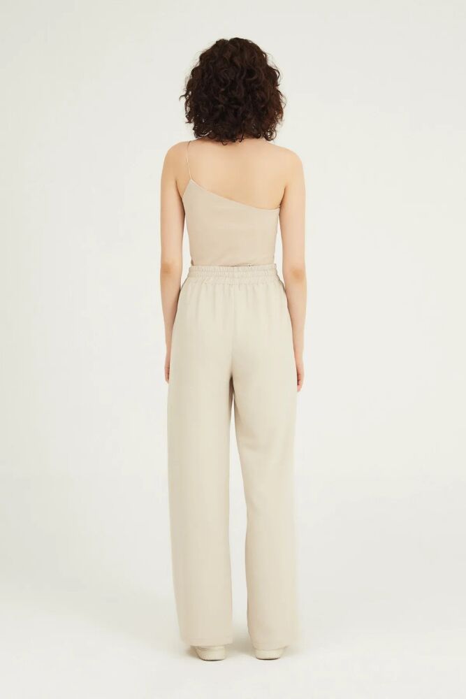Quzu Beli Lastikli Bol Paça Kadın Pantolon 21Y70858 - 5