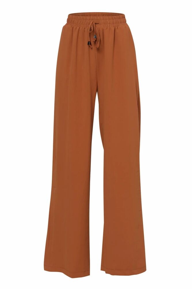 Quzu Beli Lastikli Bol Paça Kadın Pantolon 21Y70858 - 1