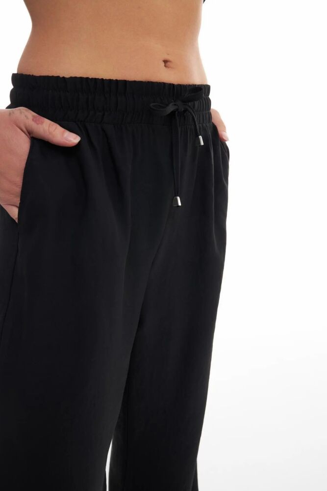 Quzu Beli Lastikli Bol Paça Kadın Pantolon 21Y70858 - 4