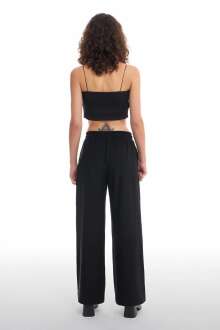 Quzu Beli Lastikli Bol Paça Kadın Pantolon 21Y70858 - 5