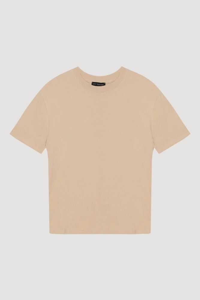 Quzu Bisiklet Yaka Düz Kadın T-shirt 25YTSH00186