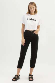 Quzu Gabardin Mom Jean Kadın Pantolon 19Y72082 - 3