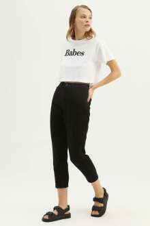 Quzu Gabardin Mom Jean Kadın Pantolon 19Y72082 - 4