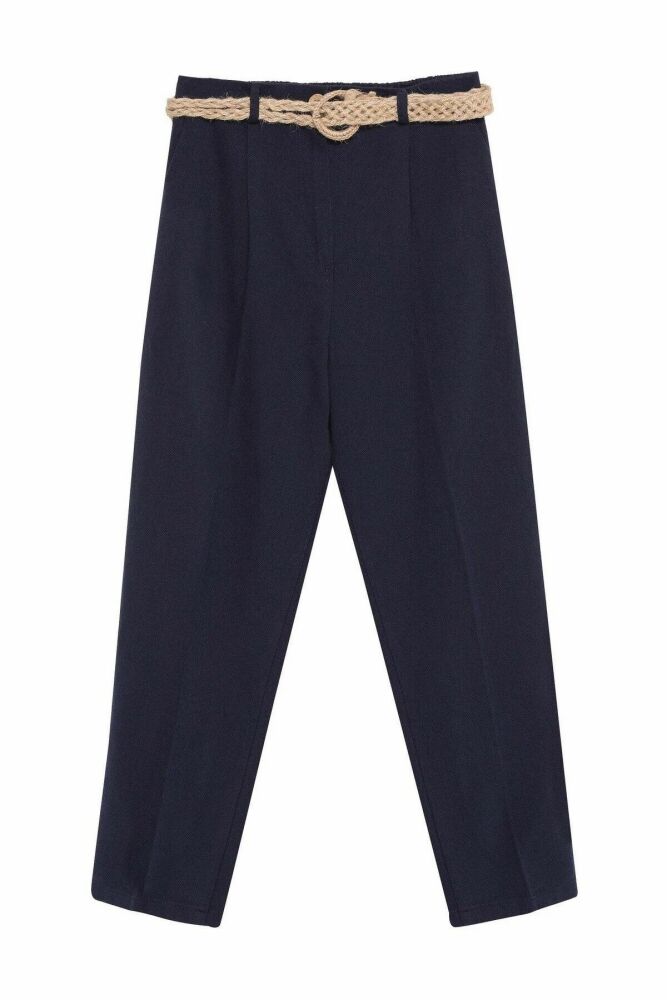 Quzu Hasır Kemerli Kadın Pantolon