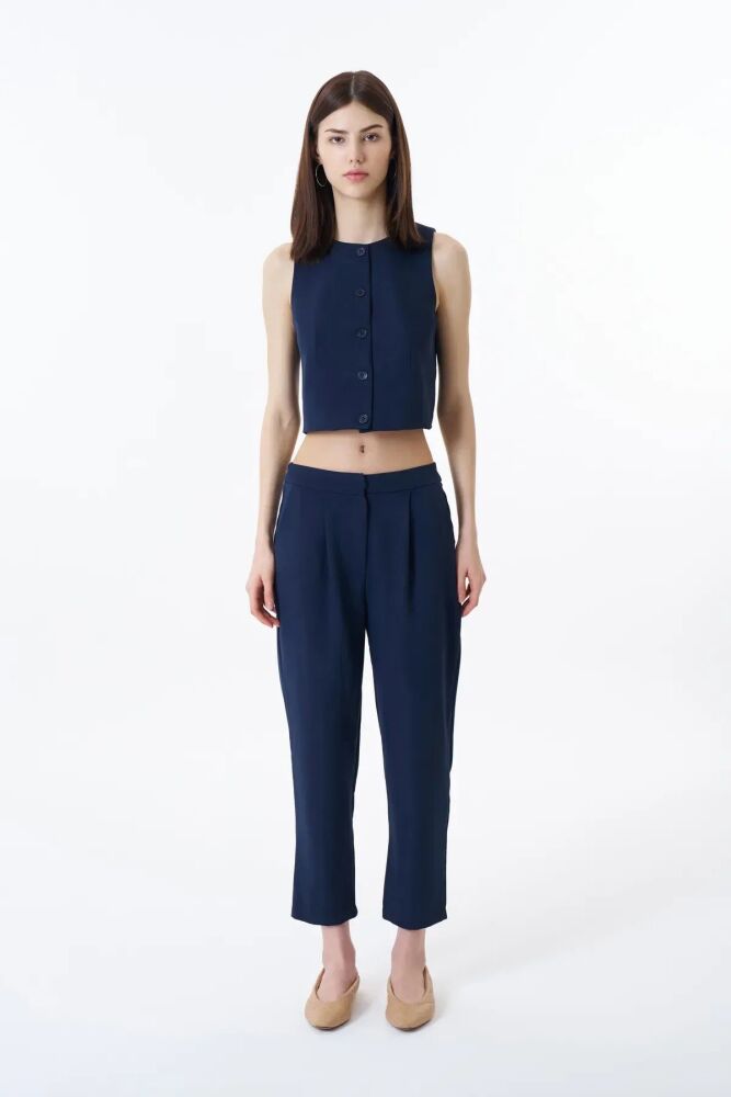 Quzu Kemer Detaylı Kadın Pantolon