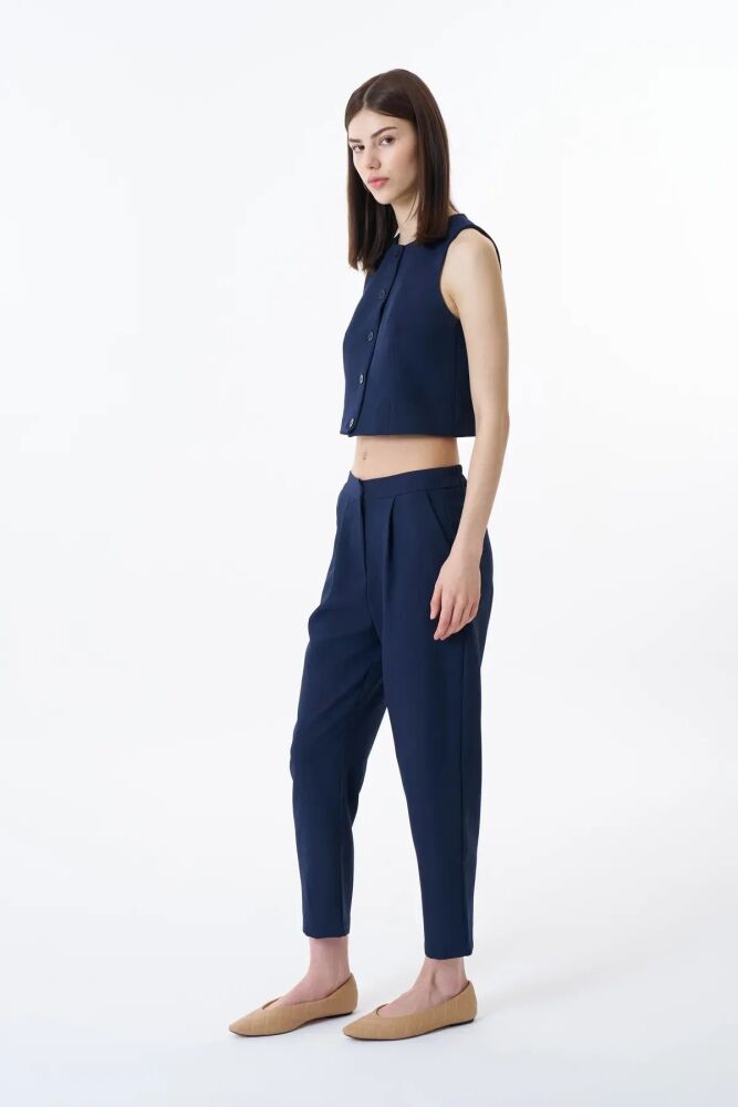 Quzu Kemer Detaylı Kadın Pantolon - 3