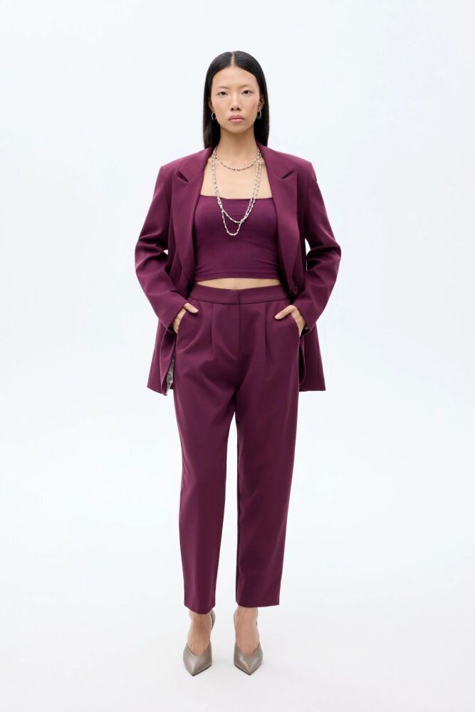 Quzu Kemer Detaylı Kadın Pantolon - 1