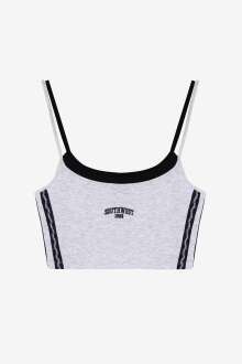 Quzu Kontrast Kumaş Kadın Atlet - Quzu (1)