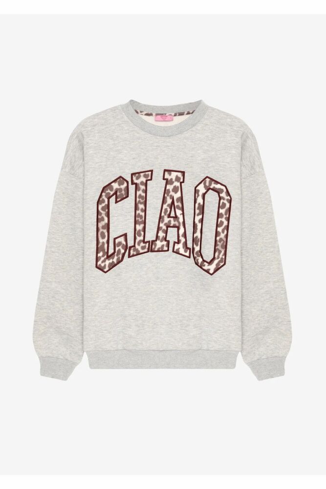 Quzu Nakış Detaylı Kadın Sweatshirt (1)