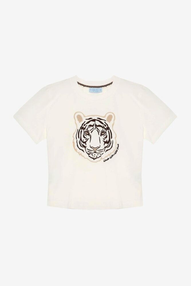 Quzu Nakış Detaylı Kadın T-shirt