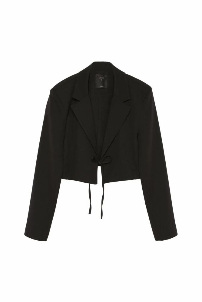 Quzu Önü Bağlamalı Kadın Crop Ceket 25YCKT00120 - 1