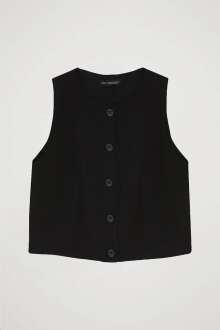 Quzu Önü Düğmeli Kadın Yelek 25YYLK00005 - 2