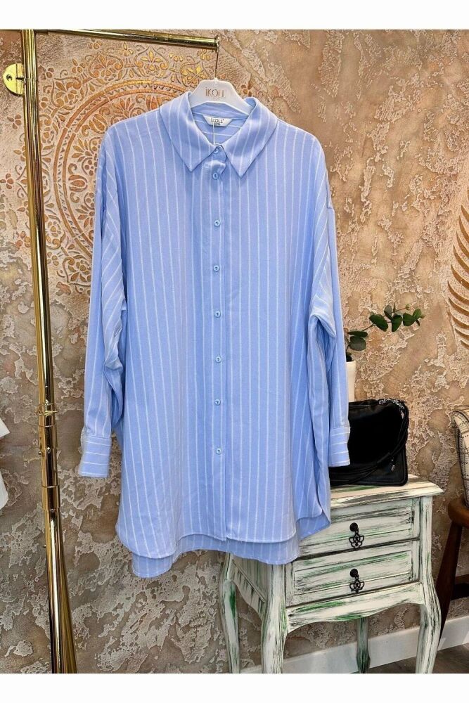 Quzu Oversize Kadın Gömlek 25YGML00477