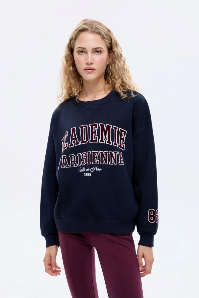 Quzu Şerit Detaylı Kadın Sweatshirt 26KSWT00754