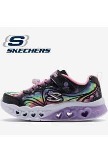Skechers Flutter Hearl Lights Goovy Swirl Çocuk Ayakkabı 303253L BKPK - 1
