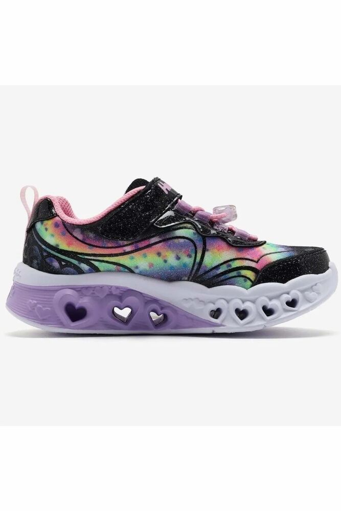 Skechers Flutter Hearl Lights Goovy Swirl Çocuk Ayakkabı 303253L BKPK - 3