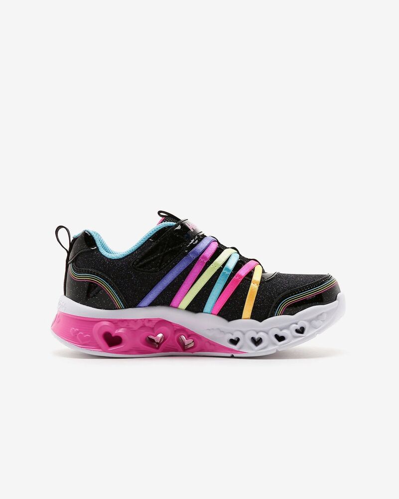 Skechers Flutter Heart Lights Rainbow Bestie Çocuk Ayakkabı 303252L BKMT - 2