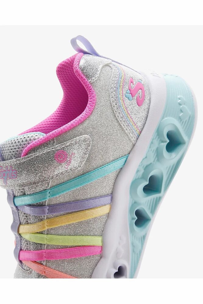 Skechers Flutter Heart Lights Rainbow Bestie Çocuk Ayakkabı 303252L SMLT - 4