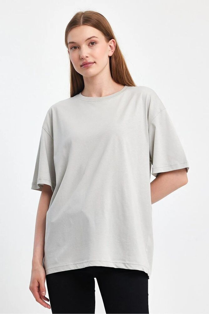 Sportuel Oversize Kadın Tişört P-008393 - 1