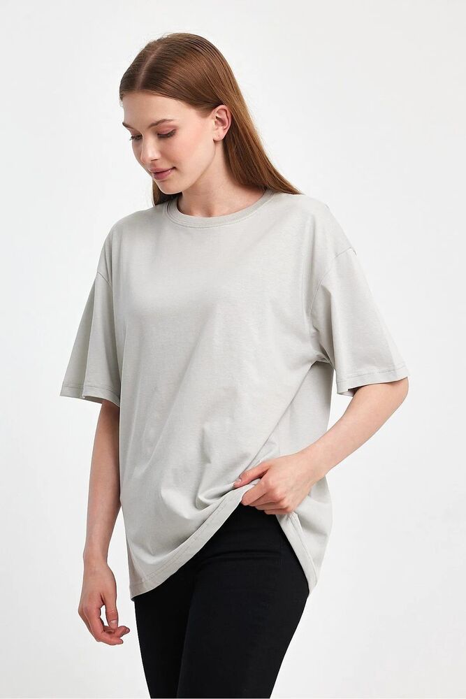 Sportuel Oversize Kadın Tişört P-008393 - 2