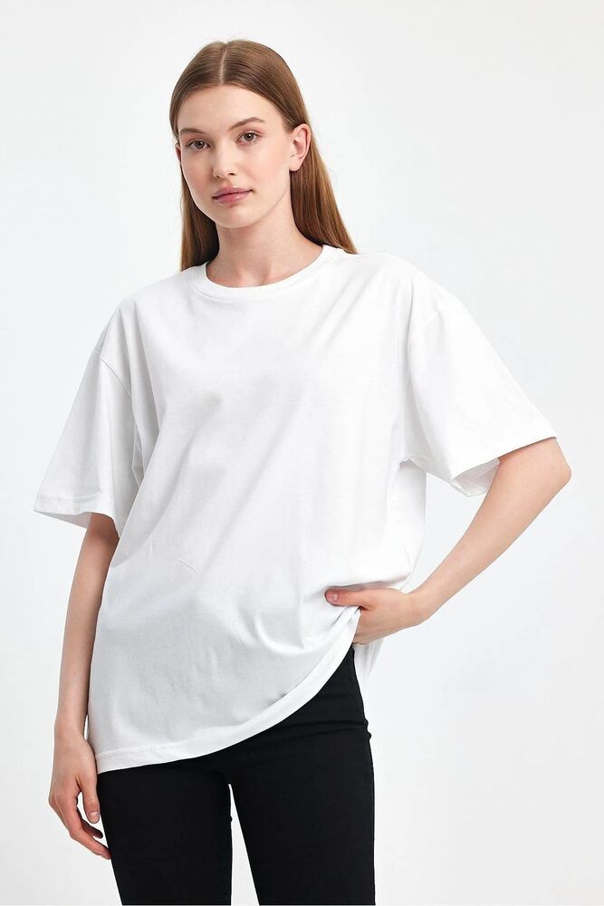 Sportuel Oversize Kadın Tişört P-008393 - 1