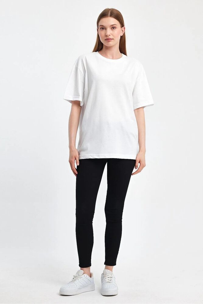 Sportuel Oversize Kadın Tişört P-008393 - 2