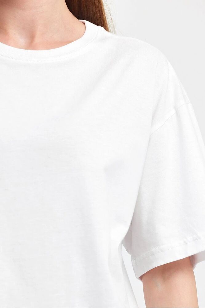 Sportuel Oversize Kadın Tişört P-008393 - 4