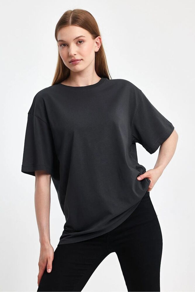 Sportuel Oversize Kadın Tişört P-008393 - 2