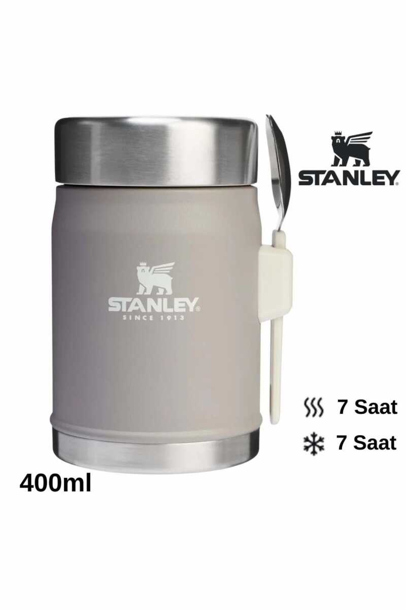 Stanley Classic Legendary Kaşıklı Yemek Termosu | 0.4L / 14Oz 2.0 Gri 10-09382-111