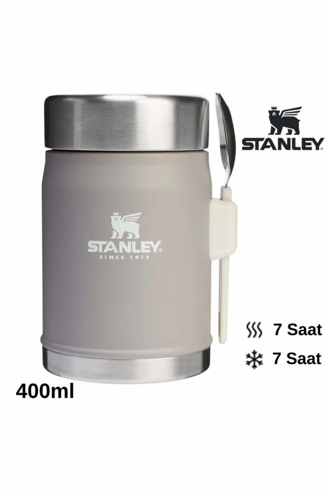 Stanley Classic Legendary Kaşıklı Yemek Termosu | 0.4L / 14Oz 2.0 Gri 10-09382-111