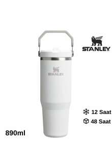 Stanley The IceFlow Flip Straw 2.0 Tumbler Pipetli Termos Bardak 0,89 LT / 30Oz Beyaz 10-12043-069 - 1