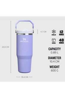 Stanley The IceFlow Flip Straw 2.0 Tumbler Pipetli Termos Bardak 0,89 LT / 30Oz Beyaz 10-12043-069 - 2